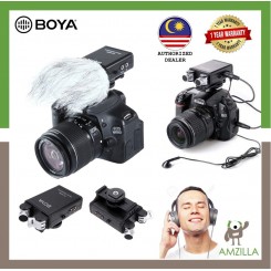 BOYA BY-SM80 Stereo X/Y Condenser Microphone with Integrated Shock Mount Cold-shoe Mount and Windshield for DSLR Cameras and Video Cameras(Black)